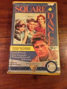 SQUARE DANCE - JASON ROBARDS, ROB LOWE, WINONA RYDER - CLAMSHELL 1987 VHS VIDEO - Picture 1 of 3