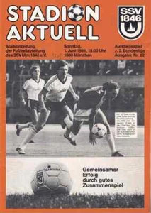Quaderno Programma Calcio 85/86 Ascesa SSV Ulm 1846 - 1860 Monaco - A2 - Foto 1 di 1