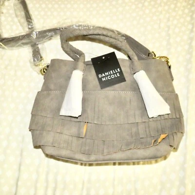 Bolso Bandolera Mensajero de Cuero Sintético Naturalizer Tostado con Joyas Nuevo Foto 1 de 4