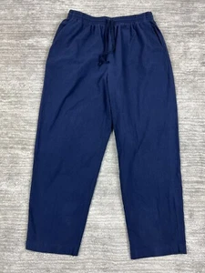 Alfred Dunner Pants Womens 12 Blue Drawstring 100% Cotton Casual - Picture 1 of 10