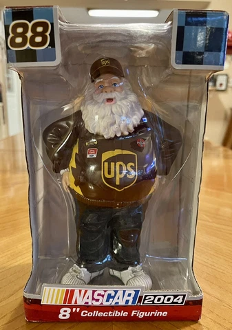 Dale Jarrett 88 Nascar 2004 UPS Santa Claus 8” Trevco Collectible Figurine New Cover