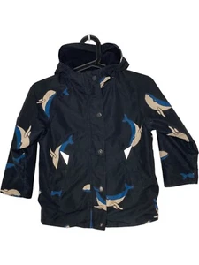 Toastie Kids Size 5-6 Jacket Hooded Whales Black Boys Unisex Tiny Explorer Poly - Picture 1 of 6