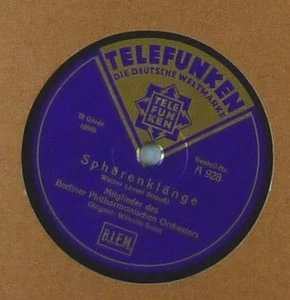 10 " Shellack - Berliner Philharmoniker - Court Ball Dances/Sphärenklänge - A359 - Picture 1 of 1