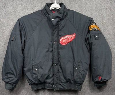 Jaqueta Detroit Red Wings Masculina Grande Jogador Profissional NHL Preta Campbell Hóquei Bombardeiro - Imagem 1 de 4