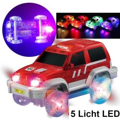 MARKENLOS 5 Licht LED Auto Cars Toys Transparente Polizei Spielzeug Kinder Geschenke NEU