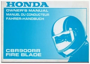 Owner's Manual - Manuel Du Conducteur - Fahrer-Handbuch -Manuale Honda CBR900RR - Picture 1 of 3
