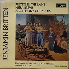 Rejoice In The Lamb Missa Brevis A Ceremony of Carols, George Guest 12” Vinyl LP