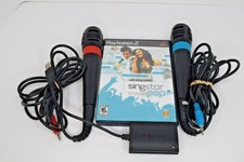PS2 Singstar Pop Bundle w/ 2 Microphones & USB Converter (Sony PlayStation2)