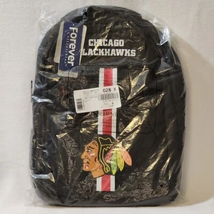 Chicago Blackhawks Action Backpack Black by Forever Collectibles NWT in Bag - Picture 1 of 4