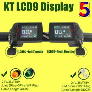 Ebike Display KT LCD9 Farbdisplay Messgerät mit rechts/links Gas + Kantel WP Stecker - Bild 1 von 12