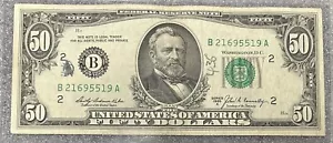 1969 New York B Note *B21695519A* 50$ Dollar Bill 50BL12 - Picture 1 of 6