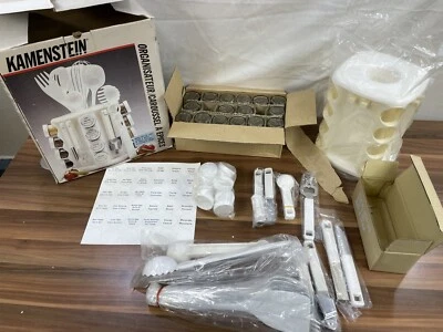 Spice Rack Kamenstein Organiser Revolving With 17 Tools & Glass 16 Jars Vintage  - Image 1 of 4