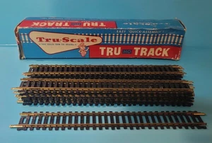 CB50: Tru-Scale HO Tru-Track 9" Straight Track x12 w/ Box NOS Unused - Picture 1 of 1