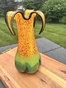 Ludvig Löfgren Kosta Boda 12.5” Art Glass Vase My Wild Life series Signed - Picture 1 of 18