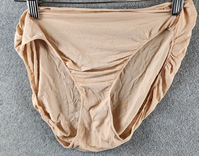 Calzoncillos Jockey corte alto ropa interior para mujer 9 beige liso elástico cintura tirar Foto 1 de 4