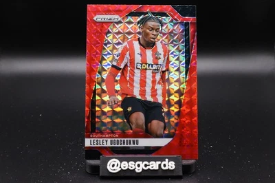 2024-25 Panini Prizm Premier League - Lesley Ugochukwu #295 Red Mosaic Prizm - Image 1 of 2