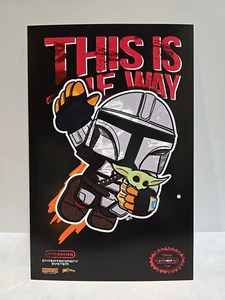 MANDALORIAN "THIS IS THE WAY" NATE MADE IT" PRINT LTD 200 MEGACON STAR WARS - Picture 1 of 1