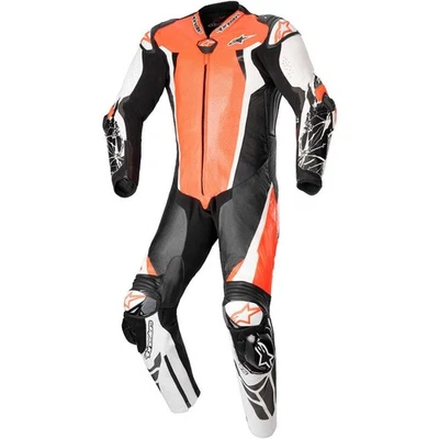Traje Moto ALPINESTARS en la Piel Racing Absoluta V2 - 1 Pieza - Rojo Fluo/ - Imagen 1 de 3