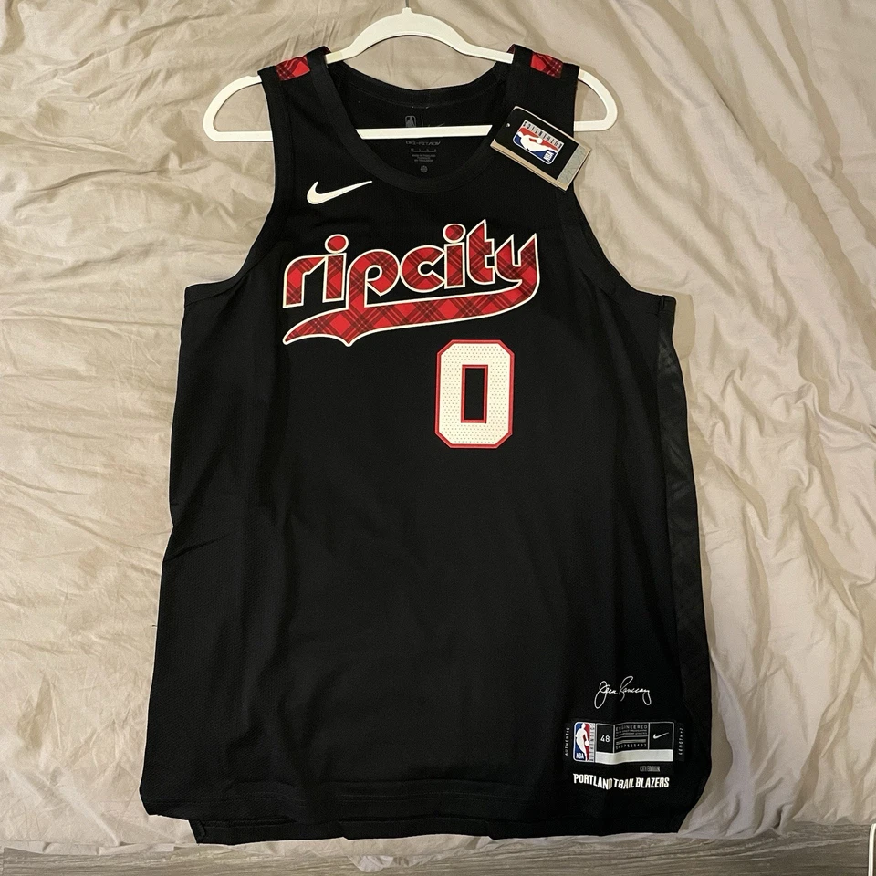 Nike Portland Trailblazers Damian Lillard City Edition Jersey Sz XL DX8774-010