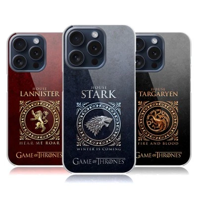 OFFICIAL HBO GAME OF THRONES METALLIC SIGILS BACK CASE FOR APPLE iPHONE PHONES - Image 1 of 4