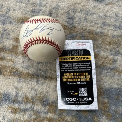 Gaylord Perry HOFer Signed NL Baseball JSA Authenticated Toned CI44293 - Image 1 of 4