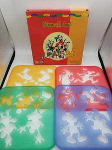 Tupperware Kinder Stencil ART Malschablonen 4 Stück Disney Mickey Maus Kids - Bild 1 von 5