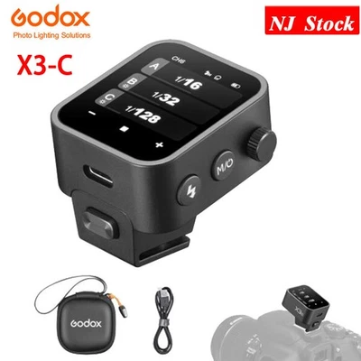 US Godox X3-C 2.4G Wireless TTL HSS Flash Speedlite Trigger Transmitter fr Canon - Image 1 of 4