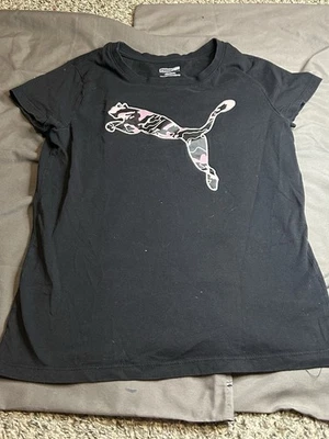 Camisa PUMA Niñas Cuello Redondo Talla Grande 12-14 Manga Corta Rosa Estampado Camuflaje Foto 1 de 4