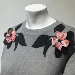 Dolce & Gabbana Embroidered Floral Sweatshirt Heather MSRP $1575 - Picture 1 of 7