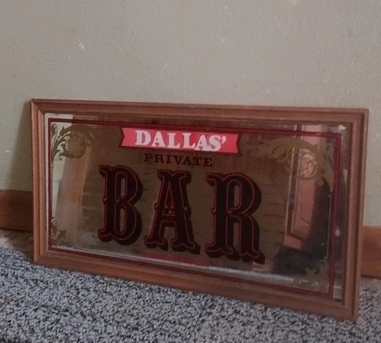 Vintage Western Mirror Sign Cowboy Private Bar Always Open Name Customize17”x9” Foto 1 de 1