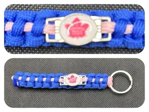 Toronto Maple Leafs (Pink) Inspired Paracord/Survival Keychain - Picture 1 of 1