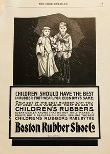 1900 AD.(N22)~BOSTON RUBBER CO. CHILDREN’S RUBBER SHOES - Picture 1 of 1