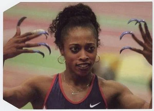 Scarce Trade Card of Gail Devers, Athletics 1997 - Picture 1 of 1