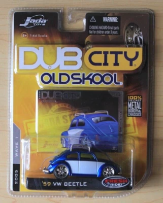 Jada Toys Dub City Old Skool Azul/Blanco '59 VW Escarabajo 1/64 Foto 1 de 2