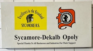 Vintage Sycamore-Dekalb Opoly Monopoly Style Sycamore HS Board Game 1989 RARE - Picture 1 of 17