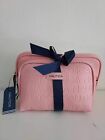 NAUTICA  Women's 2 Piece Cases Cosmetic/Makeup Travel Bags PINK NWT