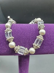 SILPADA Bracelet of Swarovski Crystals and 925 Sterling Silver - Picture 1 of 5