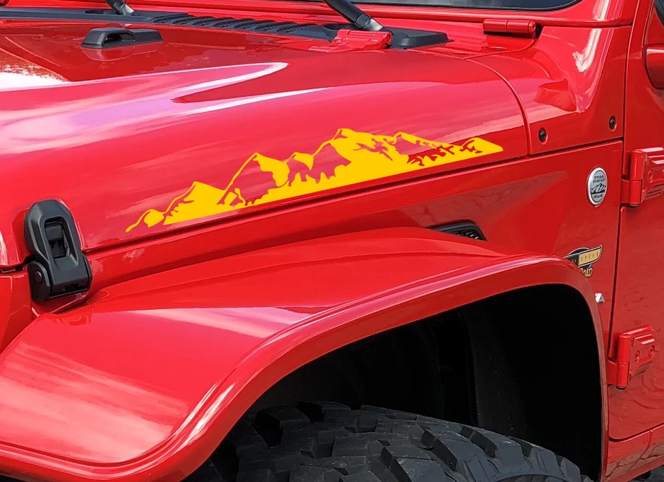 2 calcomanías adhesivas para capó compatibles con Jeep WRANGLER Mountains 3 Rubicon TJ JK CJ YJ  Foto 1 de 1
