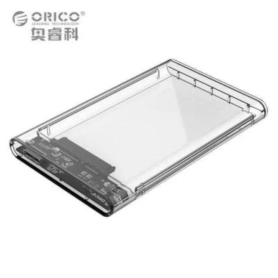  7mm 9.5mm 2.5" USB 3.0 Tool Hard Drive Enclosure Shock Pad Transparent HDD Case - Image 1 of 4