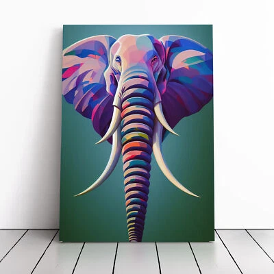 Splendid Elephant Canvas Wall Art Print Framed Picture Home Decor Living Room - Image 1 of 4