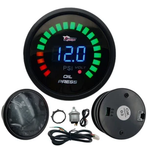 2" 52MM Colorful LED Digital Voltmeter Voltage Oil Press Pressure PSI Gauge New - Picture 1 of 6