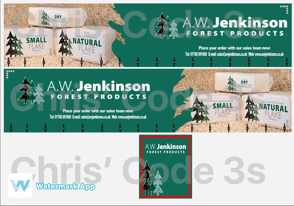 Code 3 Adhesive Vinyl Trailer Decal - A W Jenkinson - 1/50 1/76 1/148 1/64 1/87 - Image 1 of 1