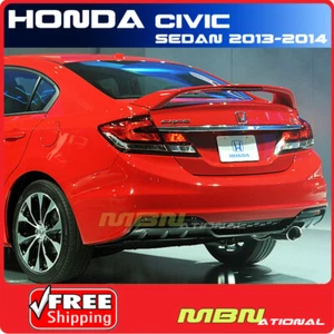 13-15 For Honda Civic Si 4D LED Trunk Rear Spoiler Painted NH578 TAFFETA WHITE - Foto 1 di 2