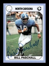 BILL PASCHALL SIGNED 1990 COLLEGIATE COLLECTION NORTH CAROLINA TAR HEELS #40