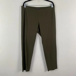 Pantalones al Tobillo Eileen Fisher Lavables Elastizados Crepé Ajustados Talla Grande Marrón - Imagen 1 de 11