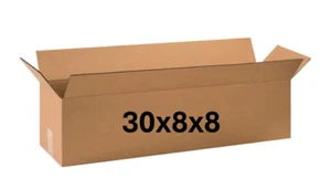 30" x 8" x 8" CARDBOARD BOX - 200 lb - SINGLE BOX - LONG - Picture 1 of 5