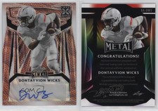 2023 Leaf Metal Pigskin Wave /5 Dontayvion Wicks #BA-DW3 Rookie Auto RC