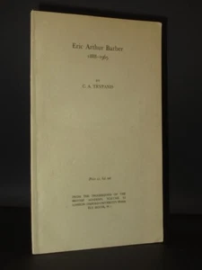 Eric Arthur Barber 1888-1965 C.A. TRYPANIS 1966 1st Edition Classics/Education - Foto 1 di 5