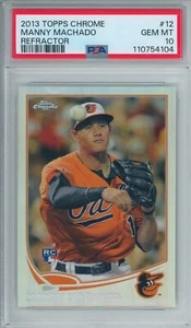2023 Topps Chrome Manny Machado RIFRATTORE RC ROOKIE PSA 10 GRADO FRESCO - Foto 1 di 2