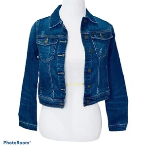 GAP Mädchen Jeansjacke Jeansjacke dunkle Waschung Taschen Gr. XL - Bild 1 von 5